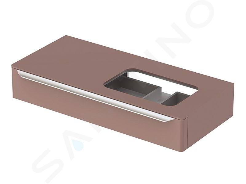 Geberit myDay - Waschtischschrank, 1150x545x200 mm, 1 Lade mit LED Beleuchtung, Taupe 824161000