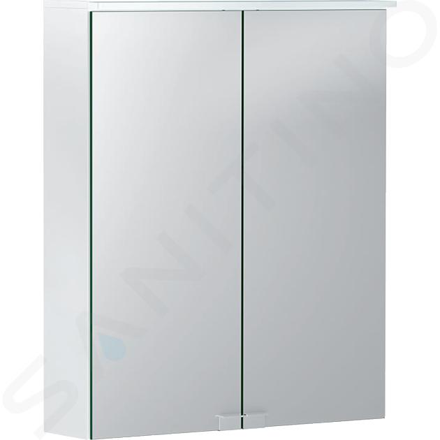 Geberit Option - Zrcadlová skříňka s osvětlením, 560x675x180 mm, bílá 500.258.00.1