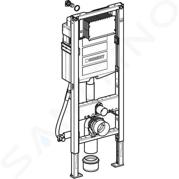 Bâti-support Geberit Duofix pour WC suspendu, 112 cm, avec réservoir à  encastrer Sigma 12 cm, autoportant, modèle étroit