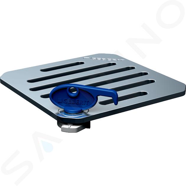 Geberit Accessoires - Grille fermable à clé pour siphons de sol 130x130 mm, inox 388.107.00.1