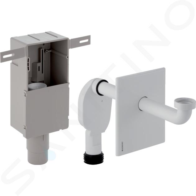 Geberit Accesorii - Set sifon anti-miros pentru lavoar, evacuare orizontală, inox periat 151.121.00.1