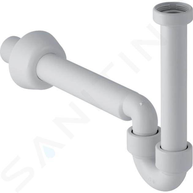 Geberit Accessoires - Siphon en tube pour lavabos et bidets, sortie horizontale, d 32 mm, blanc alpin 151.113.11.1