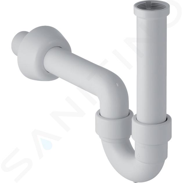 Geberit Accessoires - Siphon en tube pour lavabos et bidets, sortie horizontale, d 40 mm, blanc alpin 151.100.11.1