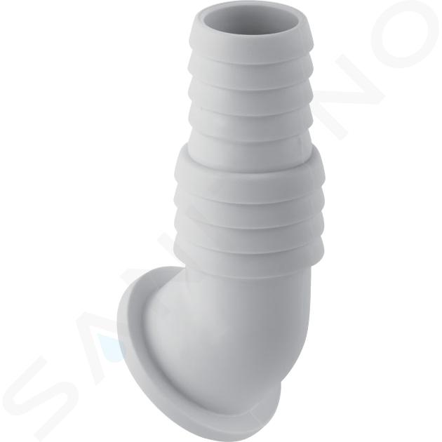 Geberit Accessoires - Embout cannelé équerre pour siphon apparent pour appareils, blanc alpin 242.691.11.1