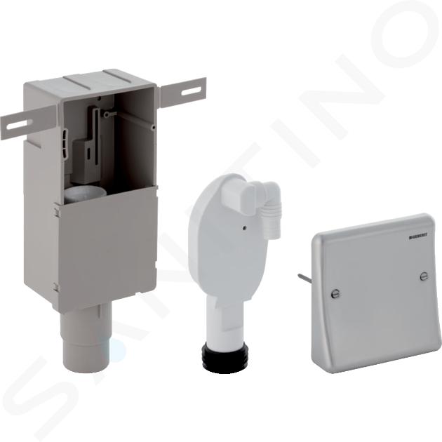 Geberit Accessori - Set di trappole antiodori per sanitari d'arredo, connessione singola, scatola ad incasso e piastra di copertura 152.232.00.1