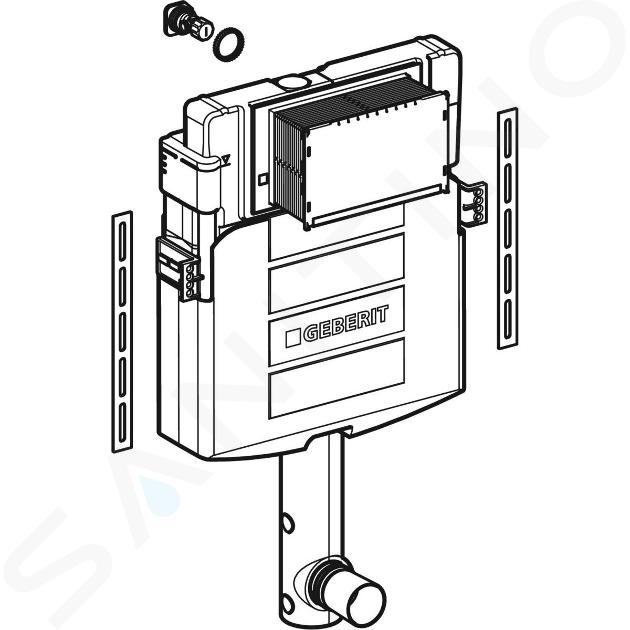 Geberit Accessori - Cassetta di risciacquo Sigma 12 cm ad incasso, per WC a  terra e sospesi 109.300.00.5