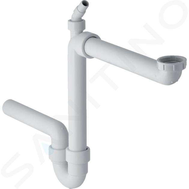 Geberit Accessori - Sifone tubolare per lavello, salvaspazio, uscita orizzontale, d 40 mm 152.885.11.1