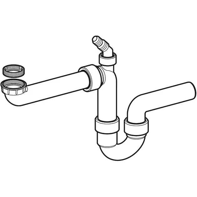 Geberit Accessori - Sifone salvaspazio Clou per lavabo, comando a  saltarello, cromo 152.013.21.1