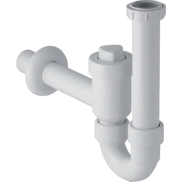Levně Geberit Příslušenství - Trubková zápachová uzávěrka, uzavíratelná, zpětný ventil, vývod vodorovný, d 40 mm 152.860.11.1