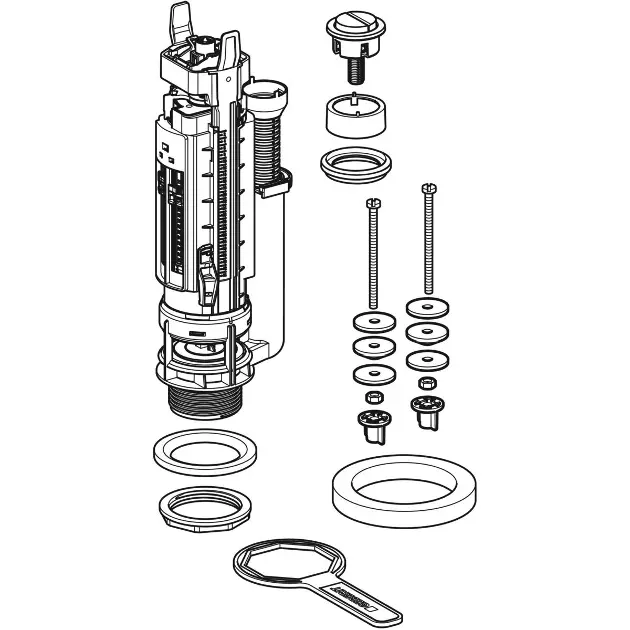 Geberit Impuls 250 Twico 1 double robinet de chasse d'eau de rechange pour chasse  d'eau : : Bricolage