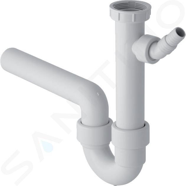 Geberit Accesorios - Sifón de fregadero, con manguera angular, salida horizontal, d 40 mm 152.713.11.1