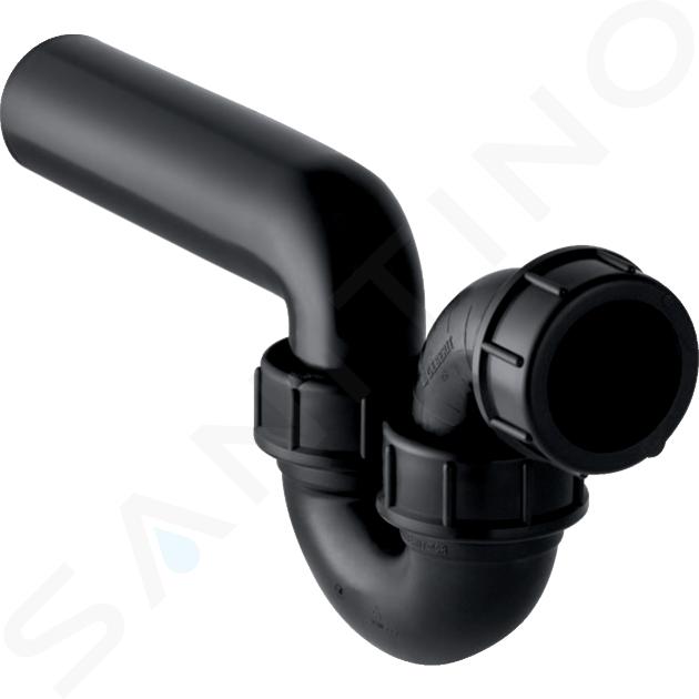 Geberit Accessori - Sifone per lavello, con raccordo a compressione,  ingresso e uscita orizzontali, d 50 mm, d1 50 mm 152.040.16.1