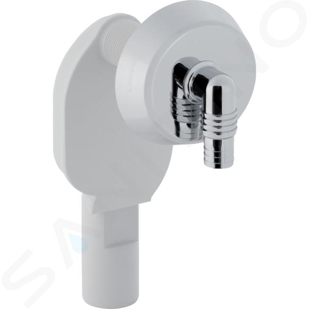 Geberit Accessoires - Siphon à encastrer pour appareils, avec un raccord, boîtier à encastrer, blanc alpin 152.234.11.1