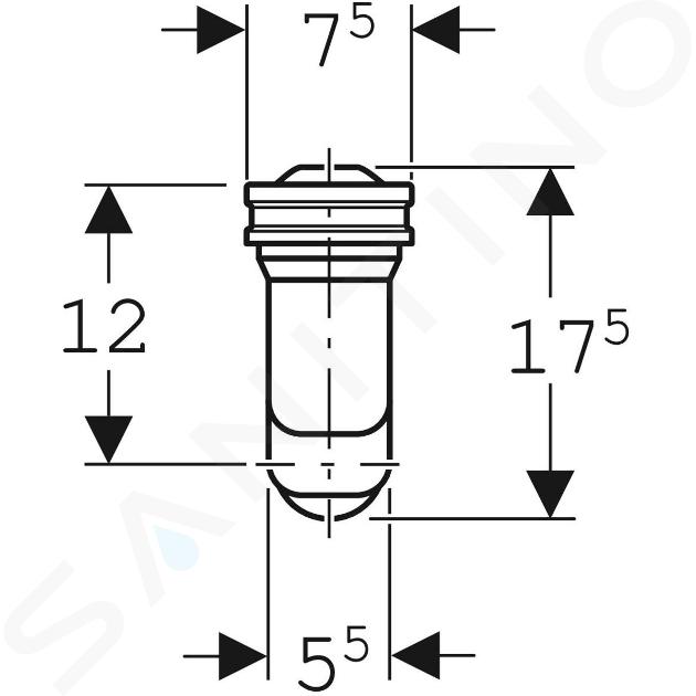 Geberit Accessori - Sifone salvaspazio Clou per lavabo, comando a  saltarello, cromo 152.013.21.1