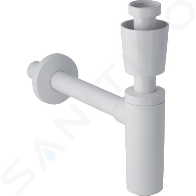 Geberit Accessoires - Siphon en tube plongeur pour lavabo, sortie horizontale, d 32 mm, 1 1/4 G, blanc alpin 151.034.11.1