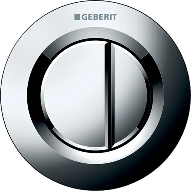 Geberit Spoelsystemen - Afstandsbediening type 01, pneumatisch, voor 2-toets spoeling, glanzend chroom 116.042.21.1