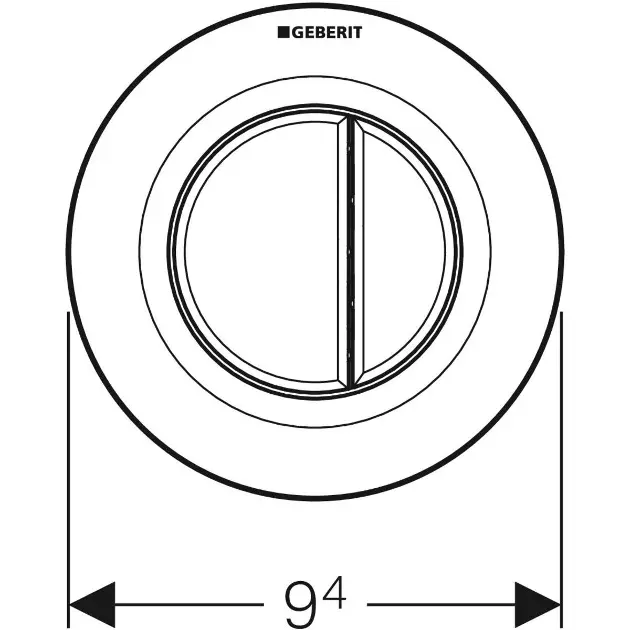 Geberit Poussoir à Distance Série 01 Pneumatique Blanc Alpin Pour Sigma 8cm