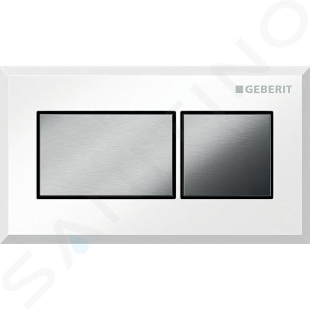 Geberit Sistemas de descarga de WC - Control desde distancia neumático, para cisterna de descarga Sigma 8 cm empotrada, blanco/cromo cepillado 116.053.KT.1