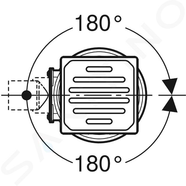 Geberit Varino - Siphon de sol vertical, d 110 mm / 50 mm d1