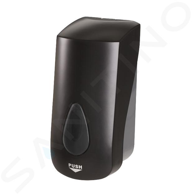 Sanela Toilet accessoires voor openbare toiletten - Dispenser voor vloeibare en gelvormige desinfectiemiddel, gelzeep, 1000 ml, zwart SLDN 06N