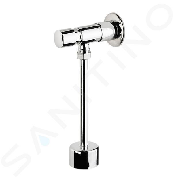 Sanela Accessoires - Chasse d'eau d'urinoir à fermeture automatique, avec raccord, chrome SLT 150P