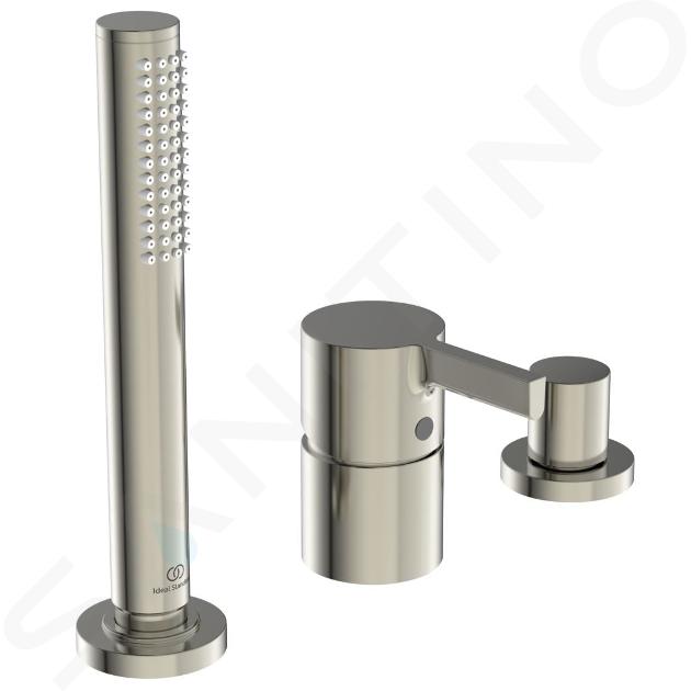 Ideal Standard Joy - Grifo para borde de bañera, 3 orificios, Silver Storm BC788GN