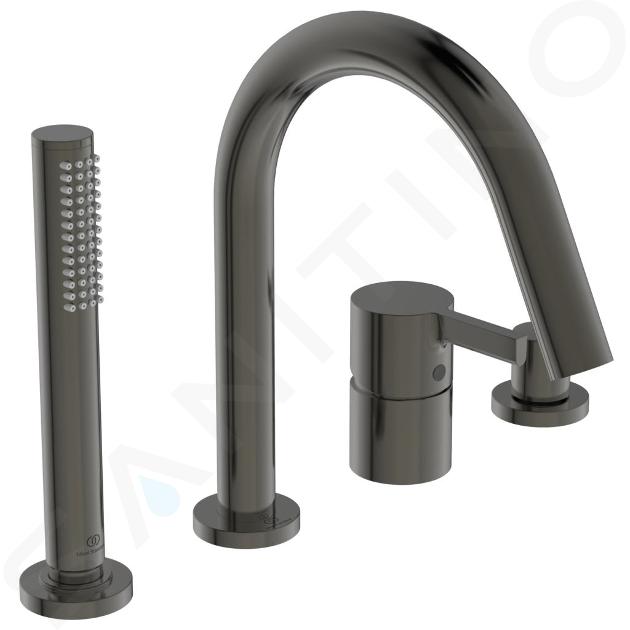 Ideal Standard Joy - Mitigeur au bord de baignoire, installation 4 trous, Magnetic Grey BC789A5