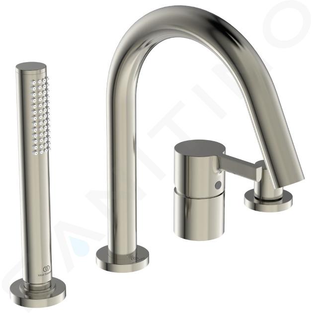 Ideal Standard Joy - Kádperemes csaptelep, 4 lyukú beépítés, Silver Storm BC789GN
