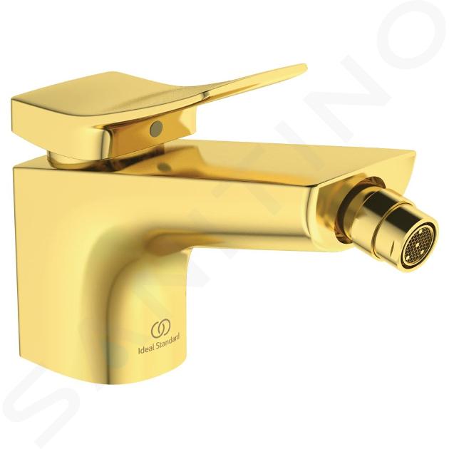 Ideal Standard Conca Tap - Miscelatore per bidet con sistema di scarico, Brushed Gold BC760A2