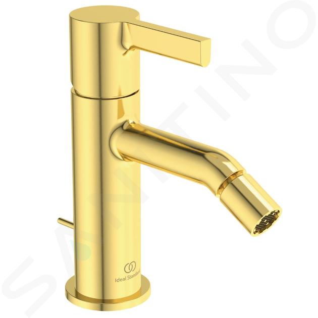 Ideal Standard Joy - Miscelatore per bidet con sistema di scarico, Brushed Gold BC784A2