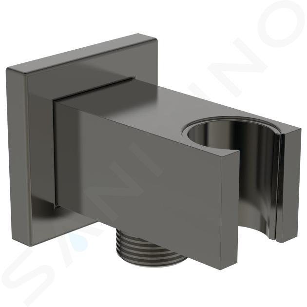 Ideal Standard Idealrain Atelier - Presa d'acqua a parete con supporto, Magnetic Grey BC771A5