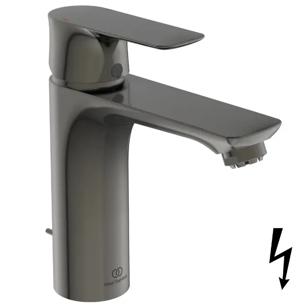 Ideal Standard Connect Air - Grifo de lavabo Grande con desagüe, Magnetic Grey A7054A5