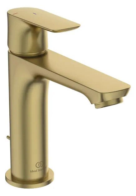 Levně Ideal Standard Connect Air - Umyvadlová baterie Grande Slim s výpustí, BlueStart, Brushed Gold A7013A2