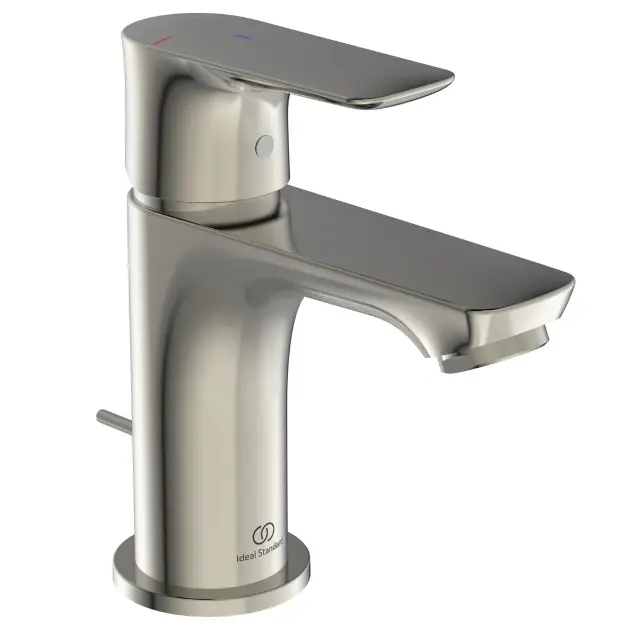 Levně Ideal Standard Connect Air - Umyvadlová baterie Piccolo Slim s výpustí, BlueStart, Silver Storm A7017GN
