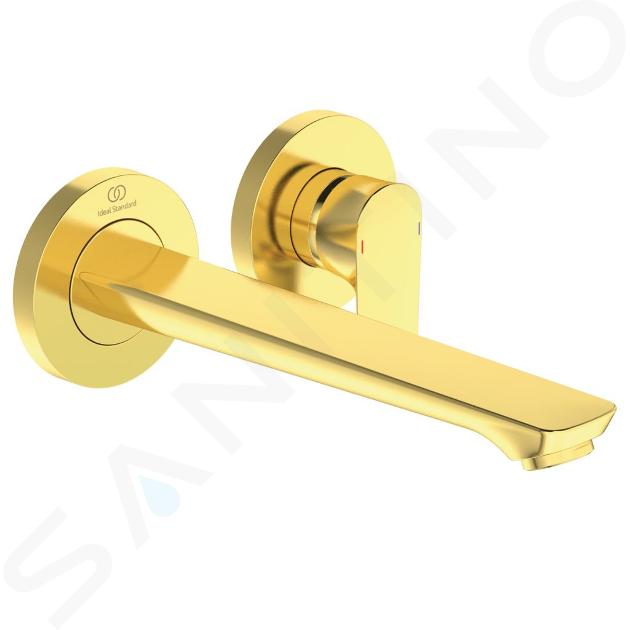 Ideal Standard Connect Air - Mitigeur de lavabo encastré, 2 trous, Brushed Gold A7009A2