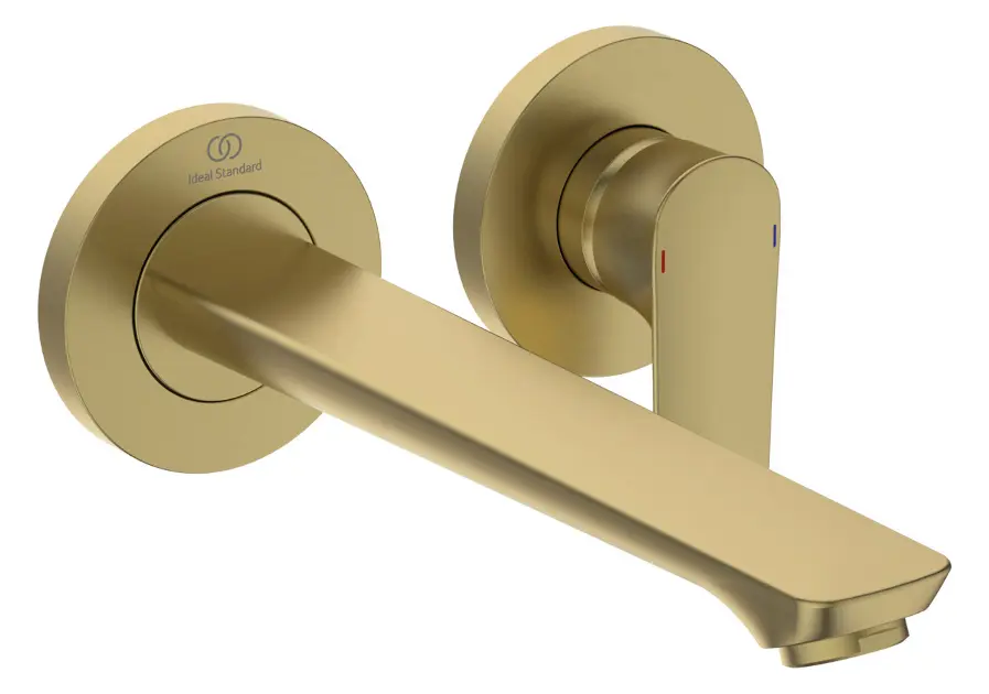 Levně Ideal Standard Connect Air - Umyvadlová baterie pod omítku, 2-otvorová instalace, Brushed Gold A7009A2