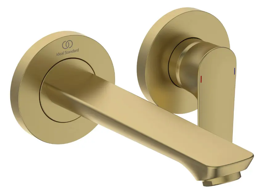 Levně Ideal Standard Connect Air - Umyvadlová baterie pod omítku, 2-otvorová instalace, Brushed Gold A7029A2