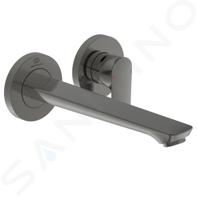 Ideal Standard Connect Air - Grifo de lavabo empotrado, 2 orificios, Magnetic Grey A7009A5