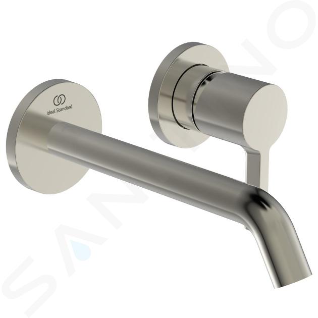 Ideal Standard Joy - Mitigeur de lavabo encastré, bec 180 mm, 2 trous, Silver Storm A7378GN