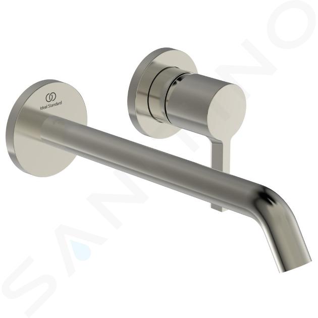 Ideal Standard Joy - Grifo de lavabo empotrado, caño 225 mm, 2 orificios, Silver Storm A7379GN