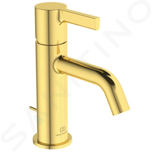 Ideal Standard Joy - Miscelatore da lavabo con sistema di scarico, Brushed Gold BC775A2