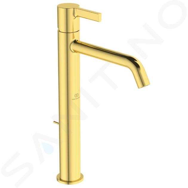 Ideal Standard Joy - Miscelatore da lavabo con sistema di scarico, Brushed Gold BC781A2