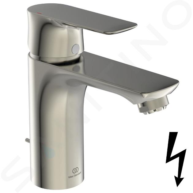 Ideal Standard Connect Air - Grifo de lavabo con desagüe, Silver Storm A7022GN