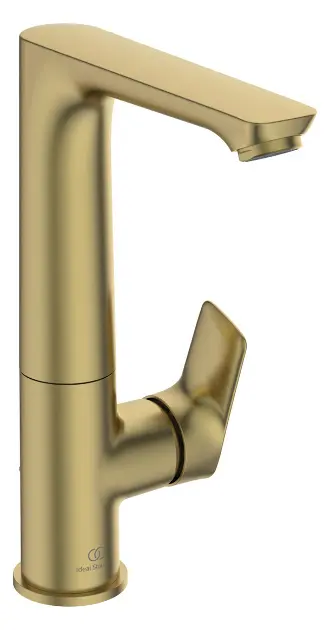 Levně Ideal Standard Connect Air - Umyvadlová baterie Slim s otočným výtokem a výpustí, Brushed Gold A7020A2