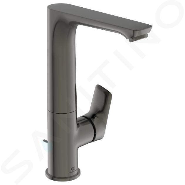 Ideal Standard Connect Air - Grifo de lavabo Slim con caño giratorio y desagüe, Magnetic Grey A7020A5