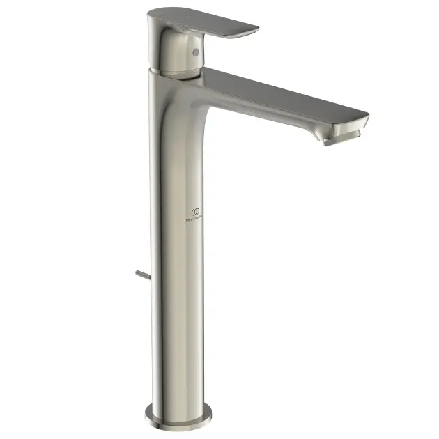 Ideal Standard Connect Air - Miscelatore da lavabo Slim con sistema di scarico, BlueStart, Silver Storm A7026GN