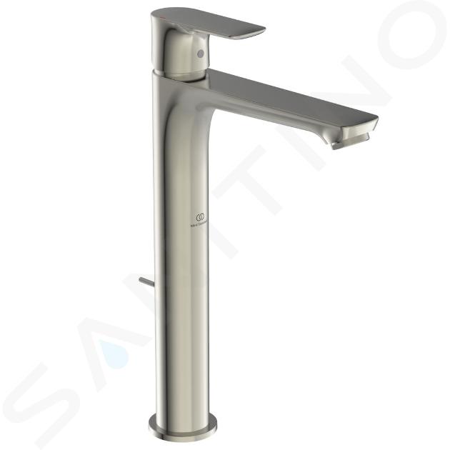 Ideal Standard Connect Air - Miscelatore da lavabo Slim con sistema di scarico, Silver Storm A7025GN