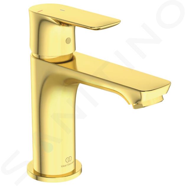 Ideal Standard Connect Air - Miscelatore da lavabo Slim, BlueStart, Brushed Gold A7011A2