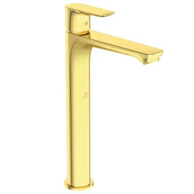 Ideal Standard Connect Air - Miscelatore da lavabo Slim, BlueStart, Brushed Gold A7028A2