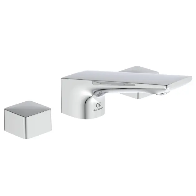 Ideal Standard Conca Tap - Miscelatore da lavabo, montaggio a 3 fori, con sistema di scarico, cromo BC759AA